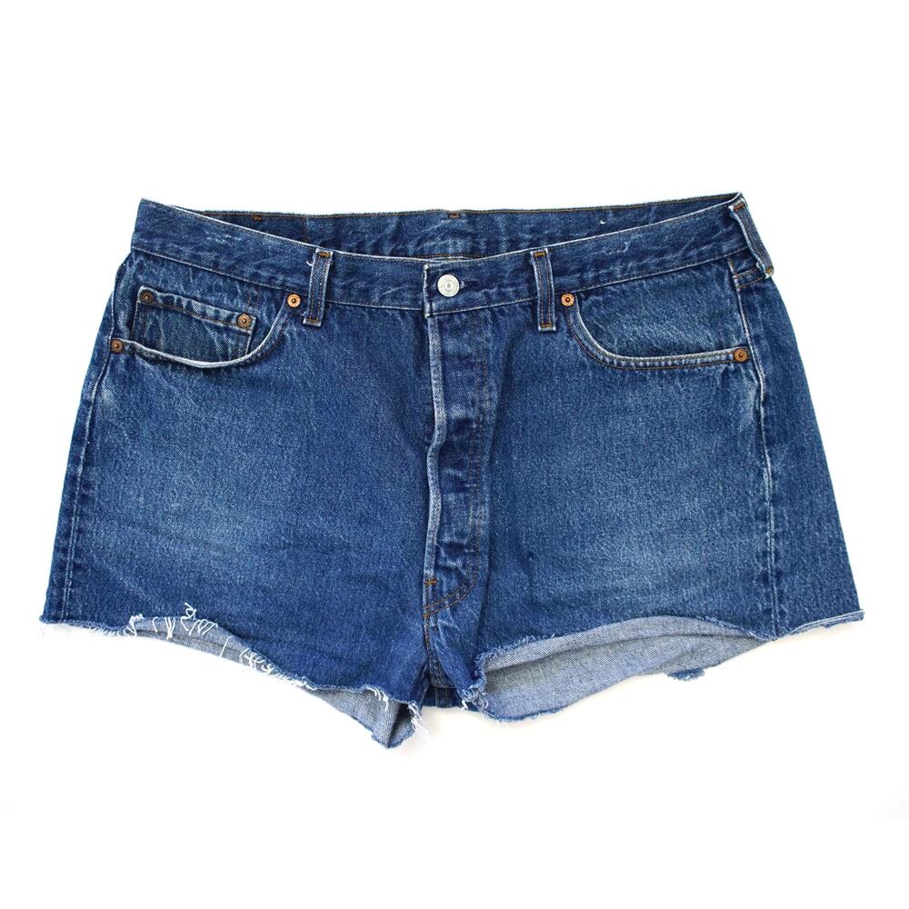 Vintage 80s Levi's 501 Reworked Cutoff Denim Shorts 37